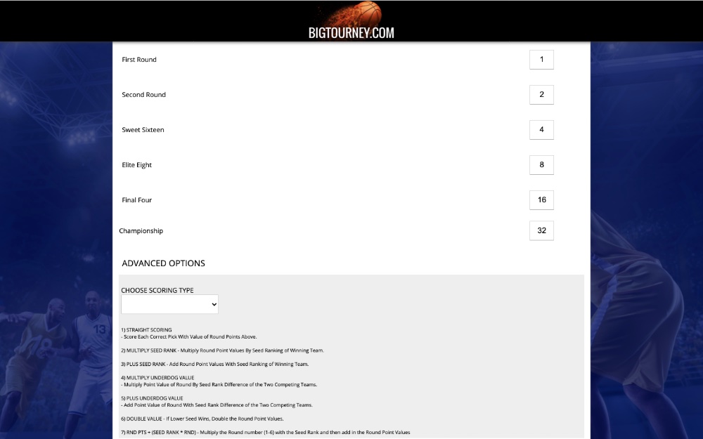 User-Friendly Controls for March Madness Bracket Management