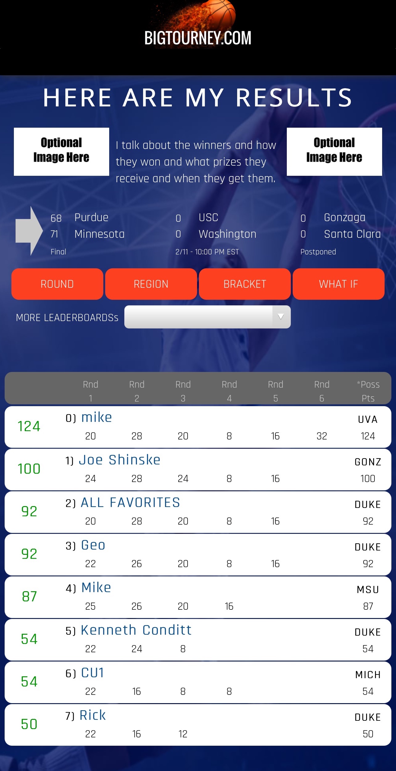 Easy Setup for Basic NCAA Bracket Contests